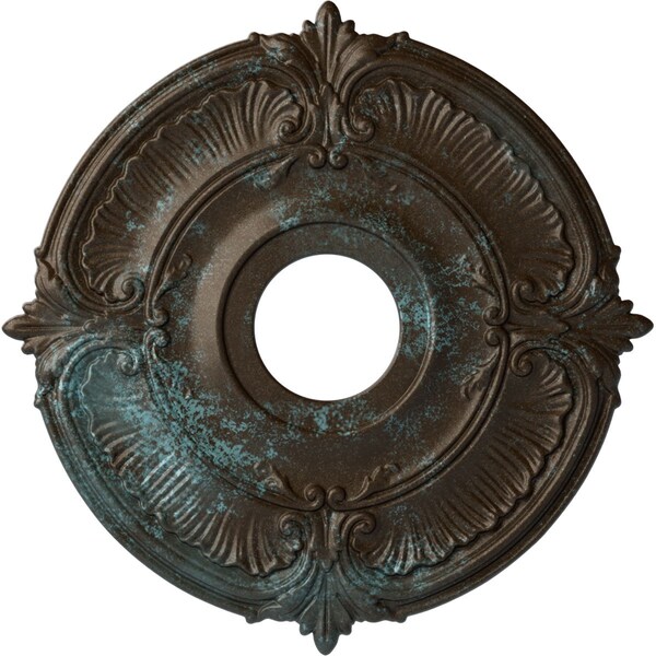 Ekena Millwork Attica Ceiling Medallion (Fits Canopies up to 5"), 18"OD x 4"ID x 5/8"P, Bronze Blue Patina CM18ATBBS - main